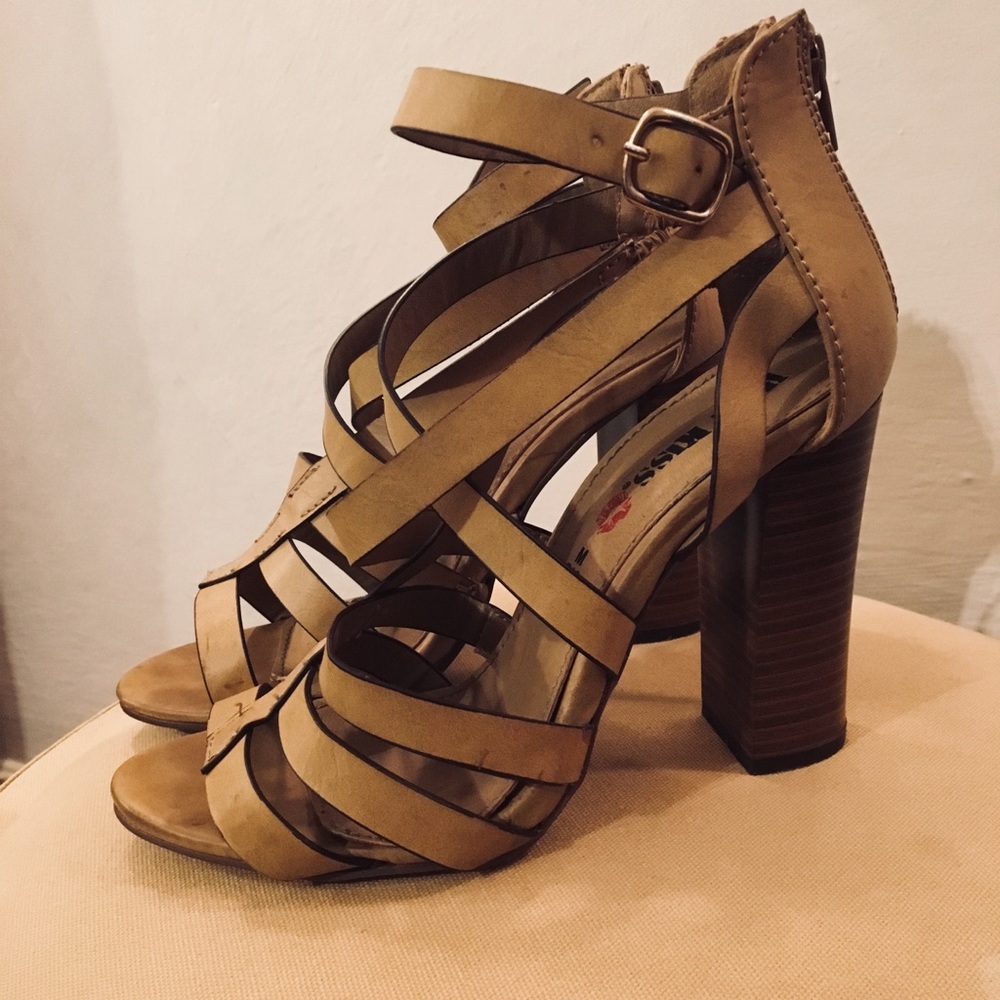 Hot Kiss Tan High Heel Sandals